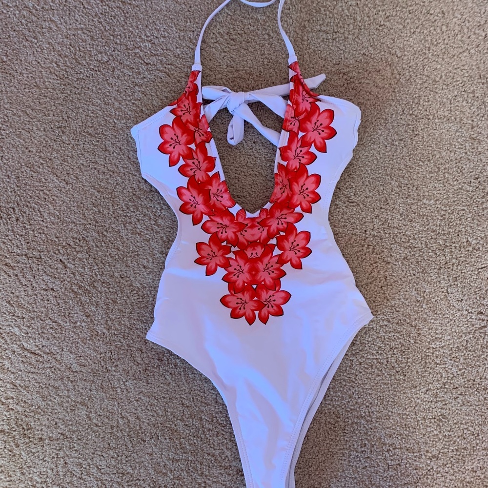 Floral One-Piece Swim Suit